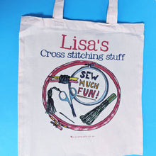Load image into Gallery viewer, Personalised Embroidery and Cross Stitch Bag