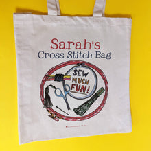 Load image into Gallery viewer, Personalised Embroidery and Cross Stitch Bag