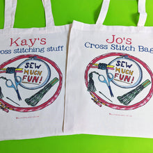 Load image into Gallery viewer, Personalised Embroidery and Cross Stitch Bag