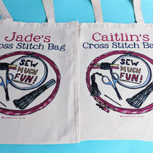 Load image into Gallery viewer, Personalised Embroidery and Cross Stitch Bag
