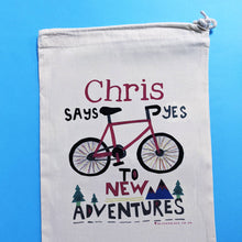 Load image into Gallery viewer, Personalised Cycling Adventures Storage Bag