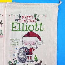 Load image into Gallery viewer, Personalised Father Christmas Sack