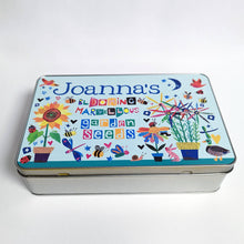 Load image into Gallery viewer, Personalised Garden Seeds Storage Tin