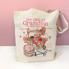 Load image into Gallery viewer, Personalised Great Grandma Bag