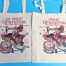Load image into Gallery viewer, Personalised Great Grandma Bag