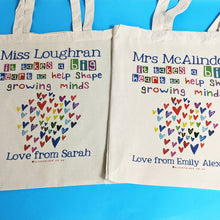 Load image into Gallery viewer, Personalised Growing Minds Teacher Bag