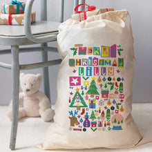 Load image into Gallery viewer, Personalised 'Ho Ho Ho' Christmas Sack