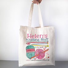 Load image into Gallery viewer, Personalised 'Knitting' Bag