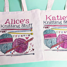 Load image into Gallery viewer, Personalised 'Knitting' Bag