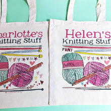 Load image into Gallery viewer, Personalised &#39;Knitting&#39; Bag
