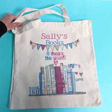 Load image into Gallery viewer, Personalised Love To Read Book Bag