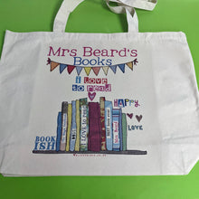 Load image into Gallery viewer, Personalised Love To Read Book Bag