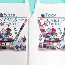 Load image into Gallery viewer, Personalised 'Loves To Bake' Apron
