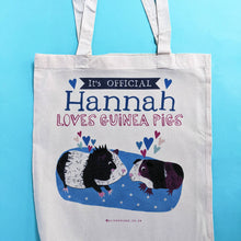 Load image into Gallery viewer, Personalised Official Guinea Pig Lover Bag
