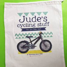 Load image into Gallery viewer, Personalised &#39;On Yer Bike&#39; Cycling Storage Bag
