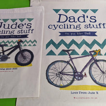 Load image into Gallery viewer, Personalised &#39;On Yer Bike&#39; Cycling Storage Bag
