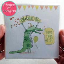 Load image into Gallery viewer, Personalised Pack of 6 Thank you Cards (Choice of designs)
