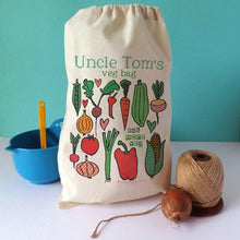 Load image into Gallery viewer, Personalised Reusable Cotton Veg Bag