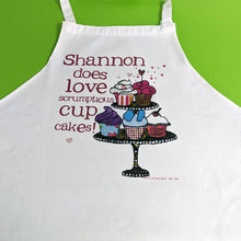 Load image into Gallery viewer, Personalised 'Scrumptious cupcakes' Apron