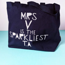 Load image into Gallery viewer, Personalised Super Sparkly Teacher Bag