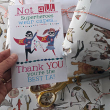 Load image into Gallery viewer, Personalised Superhero Teacher Card