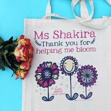 Load image into Gallery viewer, Personalised Thank You For Helping Me Grow Teacher Bag