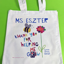 Load image into Gallery viewer, Personalised Thank You For Helping Me Grow Teacher Bag