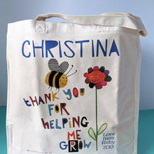 Load image into Gallery viewer, Personalised Thank You For Helping Me Grow Teacher Bag