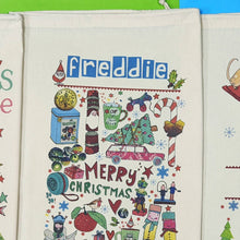 Load image into Gallery viewer, Personalised Traditional Christmas Sack