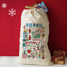 Load image into Gallery viewer, Personalised Traditional Christmas Sack