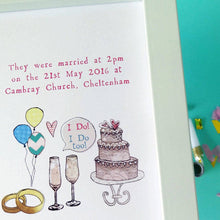 Load image into Gallery viewer, Personalised Wedding Story Print