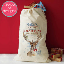 Load image into Gallery viewer, Personalised Woodland Christmas Sack