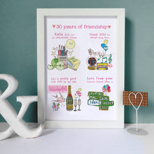 Load image into Gallery viewer, Personalised Friendship Story Print