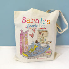 Load image into Gallery viewer, A personalised sports bag.