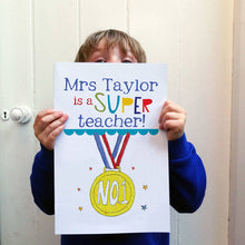 Load image into Gallery viewer, Personalised Big Teacher Card