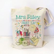 Load image into Gallery viewer, Personalised Best Teaching Assistant Bag
