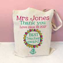 Load image into Gallery viewer, Personalised Teacher Bag