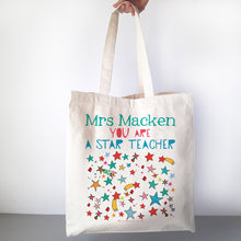 Load image into Gallery viewer, Personalised Star Teacher Bag