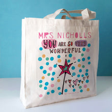 Load image into Gallery viewer, Personalised Wonderful Teacher Bag