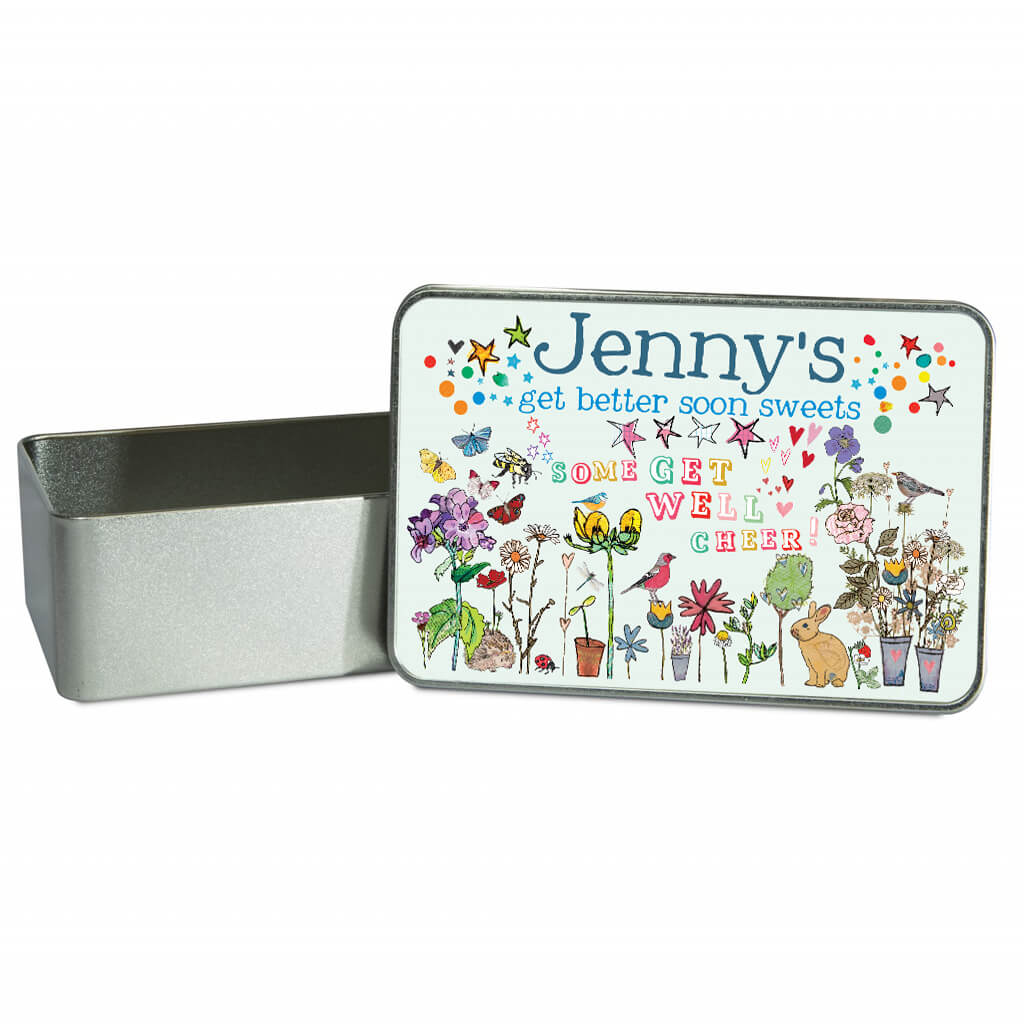 Personalised Get Well Soon Sweet Tin