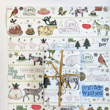 Load image into Gallery viewer, Recycled gift wrap - Love Christmas
