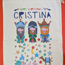Load image into Gallery viewer, Personalised 3 Kings Christmas Sack
