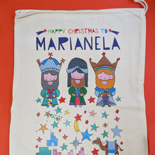 Load image into Gallery viewer, Personalised 3 Kings Christmas Sack

