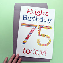 Load image into Gallery viewer, Big Birthday Card With Personalised Name And Age
