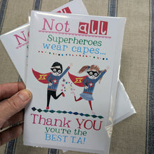 Load image into Gallery viewer, Personalised Superhero Teacher Card
