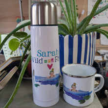 Load image into Gallery viewer, Personalised Swim Wild Flask And Mug Set

