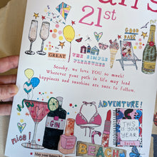 Load image into Gallery viewer, Personalised Big Milestone 21st Birthday Card

