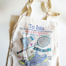Load image into Gallery viewer, Personalised Badminton Kit Bag
