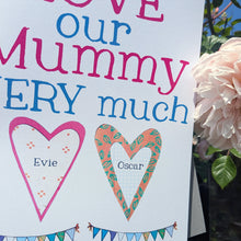 Load image into Gallery viewer, Personalised Mummy's Heart Big Card
