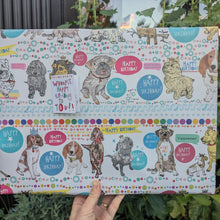 Load image into Gallery viewer, Recycled gift wrap - Birthday dogs
